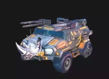 Detailed Industrial Truck - Game Ready  Low-poly 3D model 2