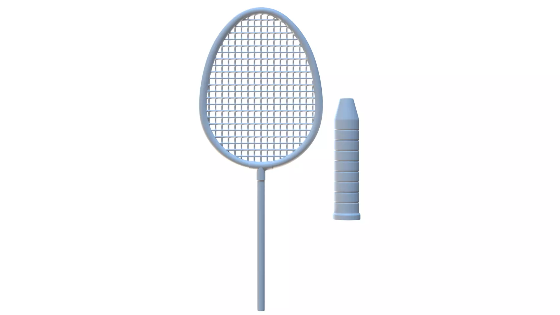 Badminton Racket 3D print model