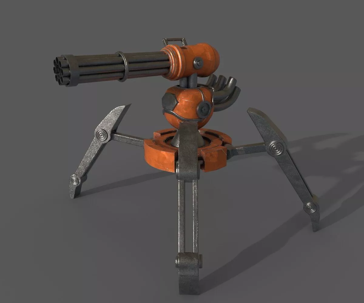 Robo Gun Low-poly 3D model