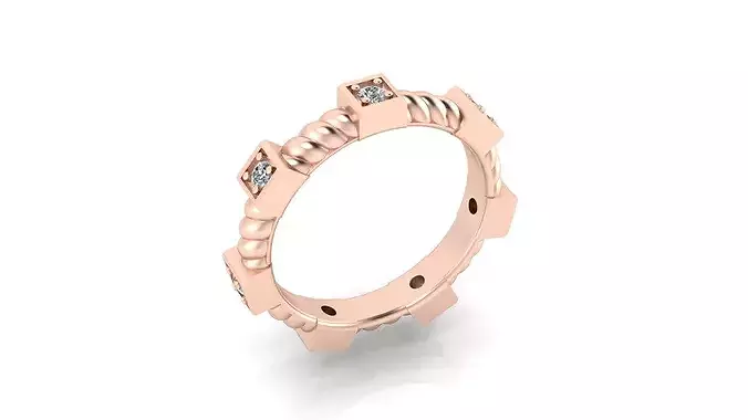rectangle eternity rope jewelry ring 54