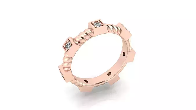 rectangle eternity rope jewelry ring 52