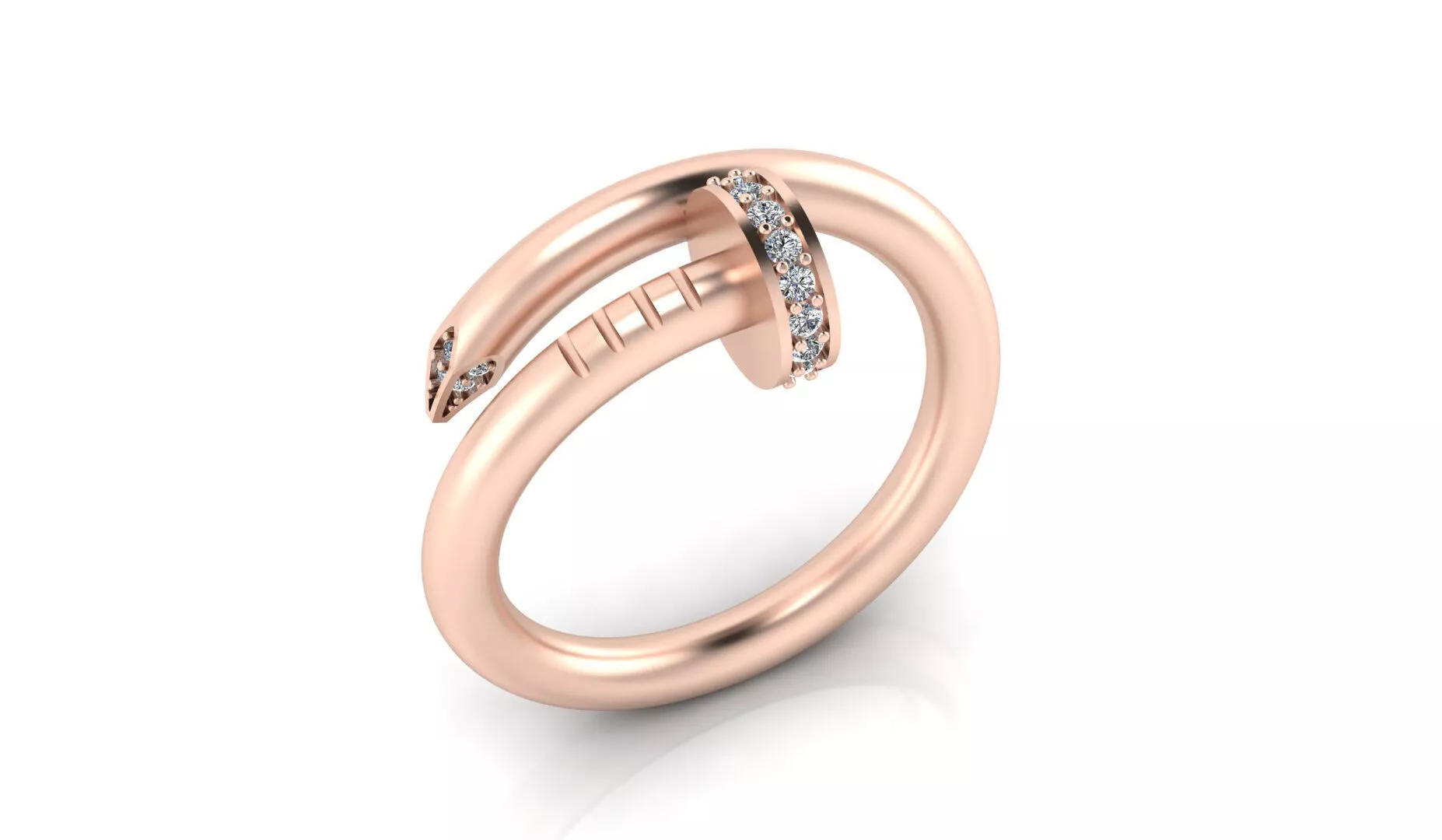 nail high jewelry ring 3D print model