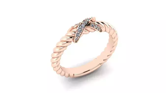 X rope high jewelry ring