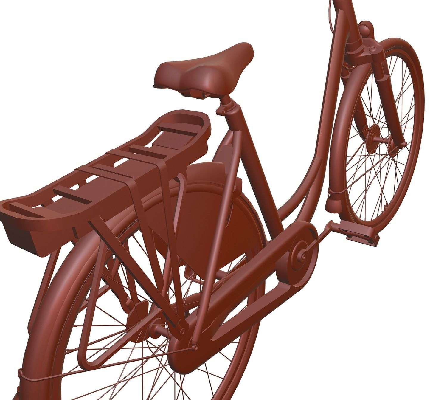 Woman bicycle 3D model_11