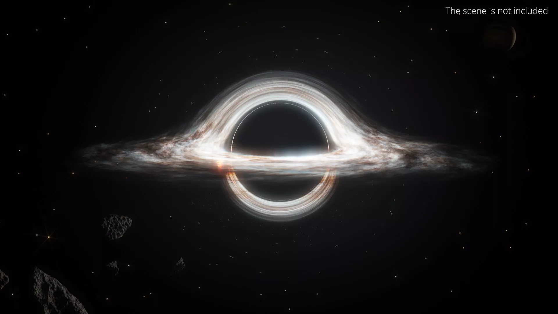 Volumetric Cosmic Black Hole Animated For Blender 3D model