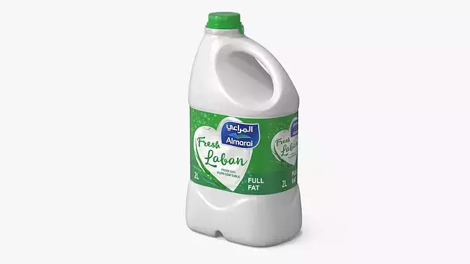 Almarai Fresh Laban Full Fat 2L 3D model 2