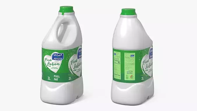 Almarai Fresh Laban Full Fat 2L 3D model 4