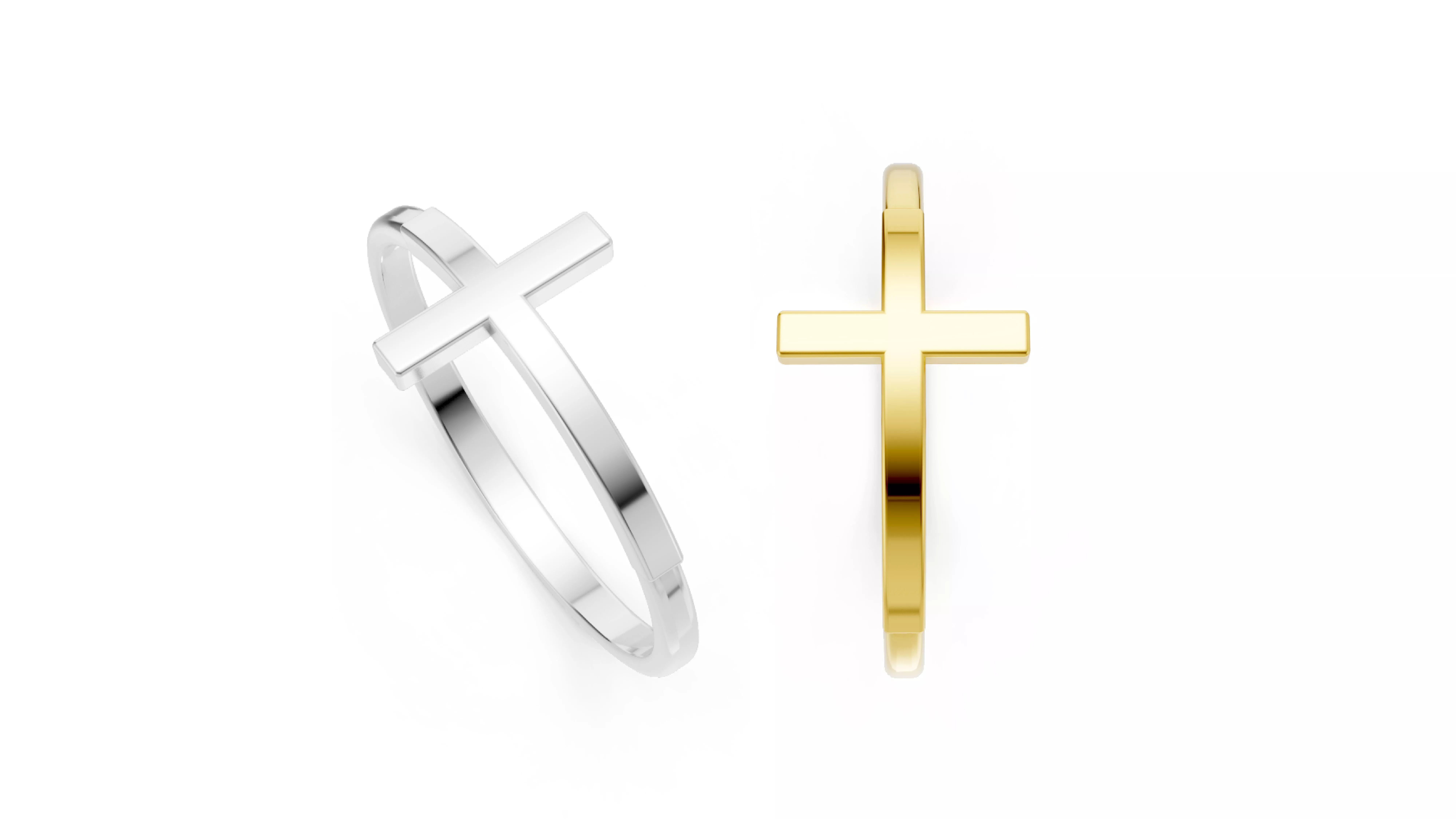 PRINTABLE CROSS RING 3D print model