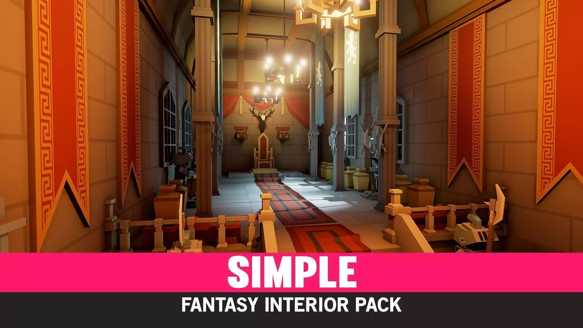 Simple Fantasy Interiors - Cartoon Assets Low-poly 3D model_0