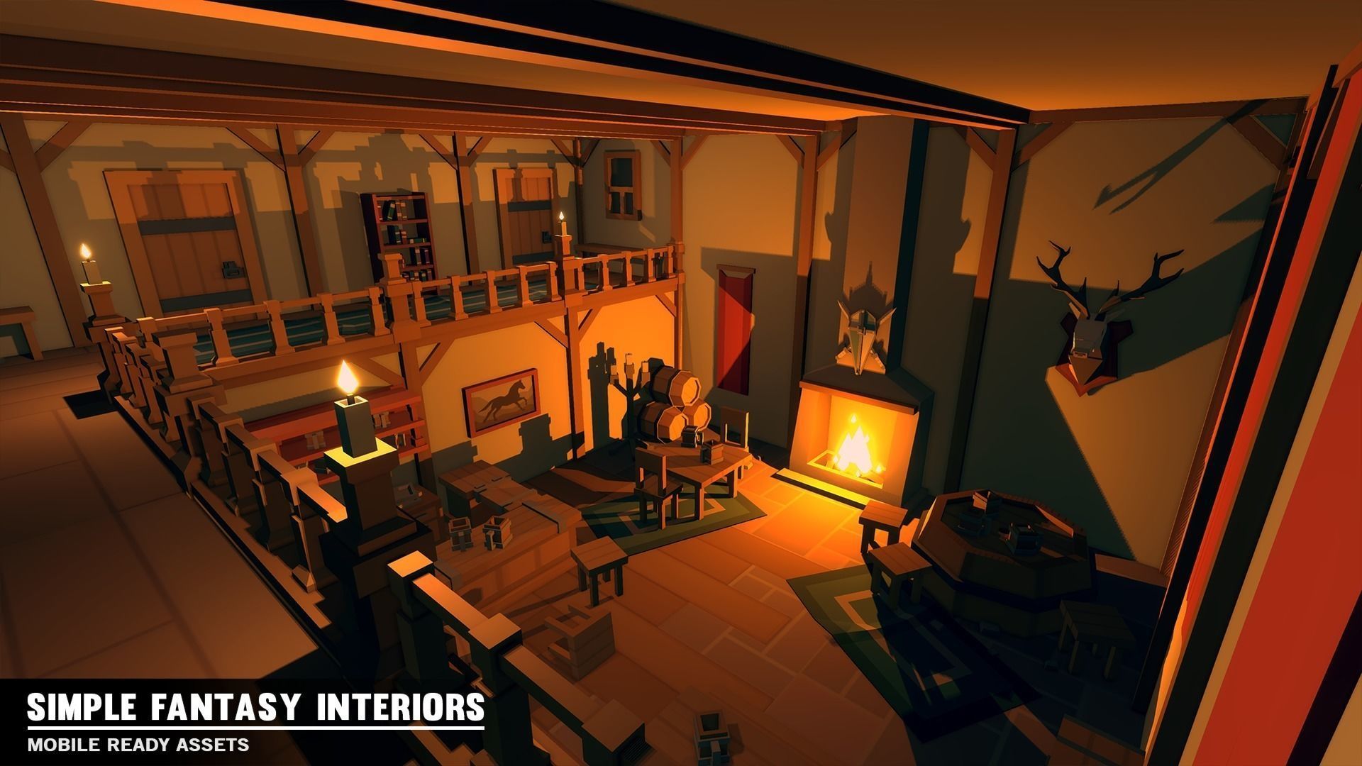 Simple Fantasy Interiors - Cartoon Assets Low-poly 3D model_8