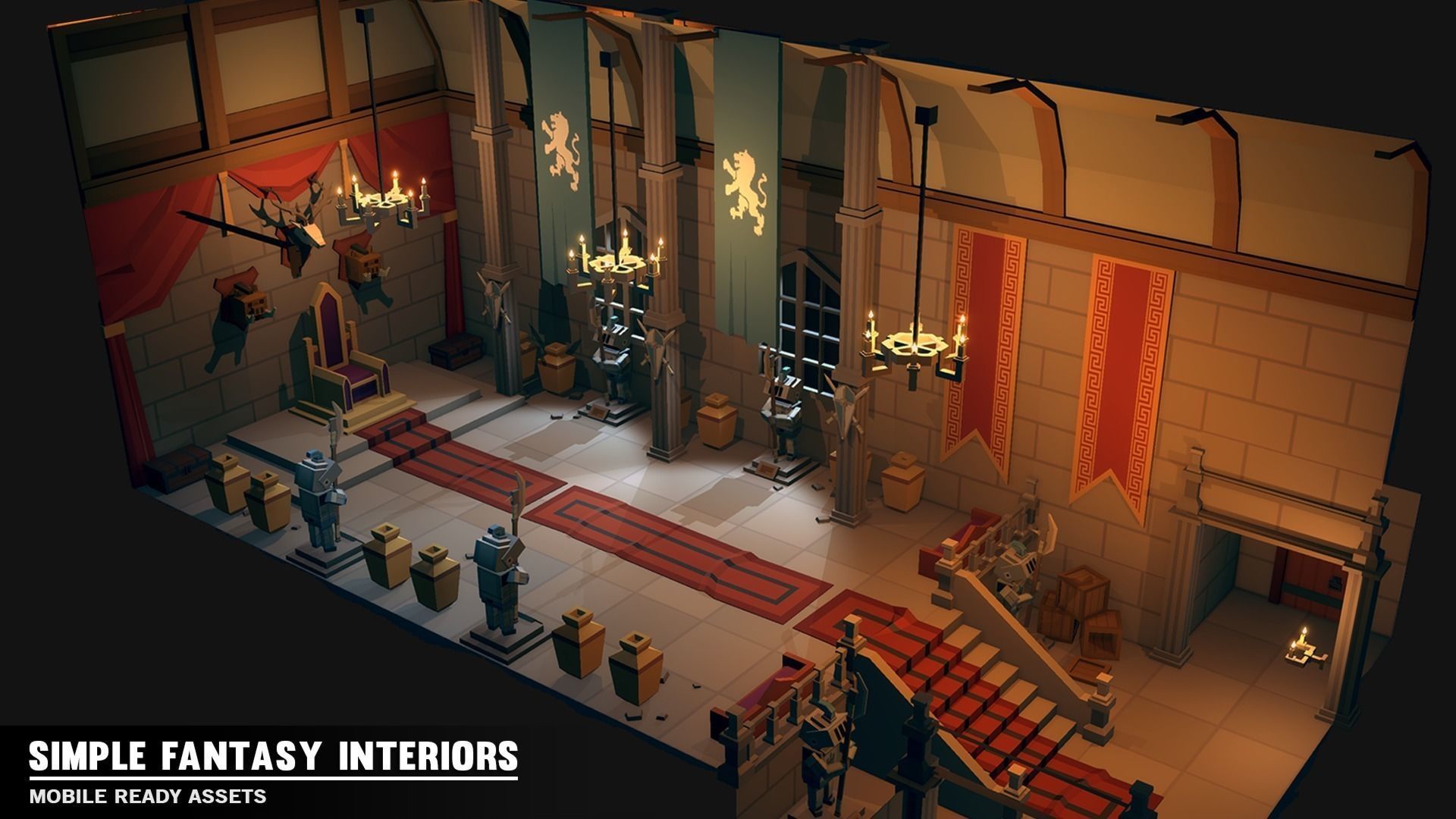 Simple Fantasy Interiors - Cartoon Assets Low-poly 3D model_10