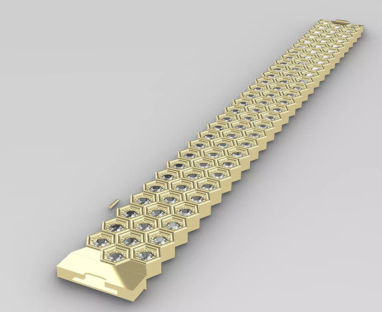 Gold Silver Bracelet 3D print model