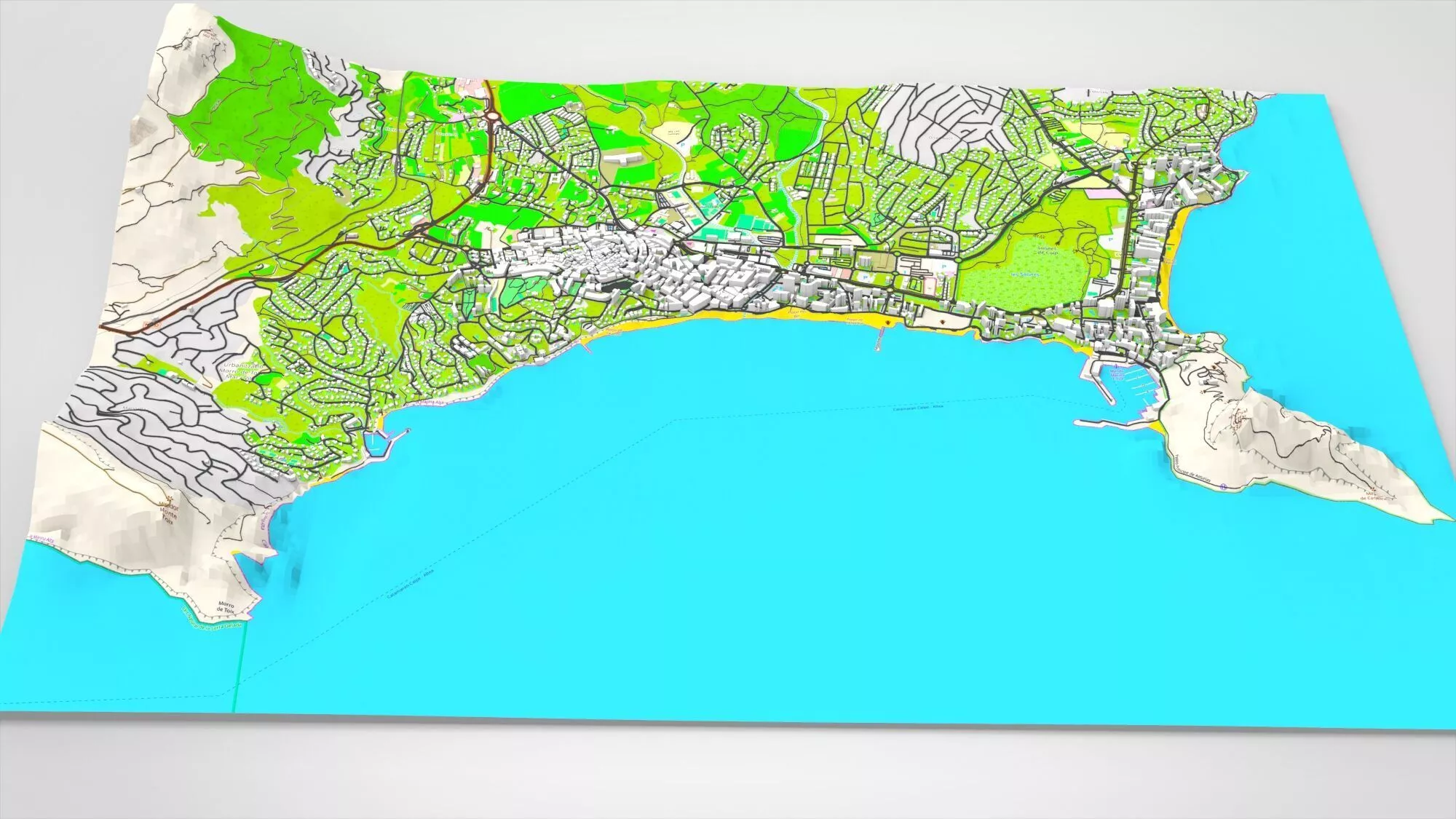 Cityscape Calp Alicante Spain 3D model
