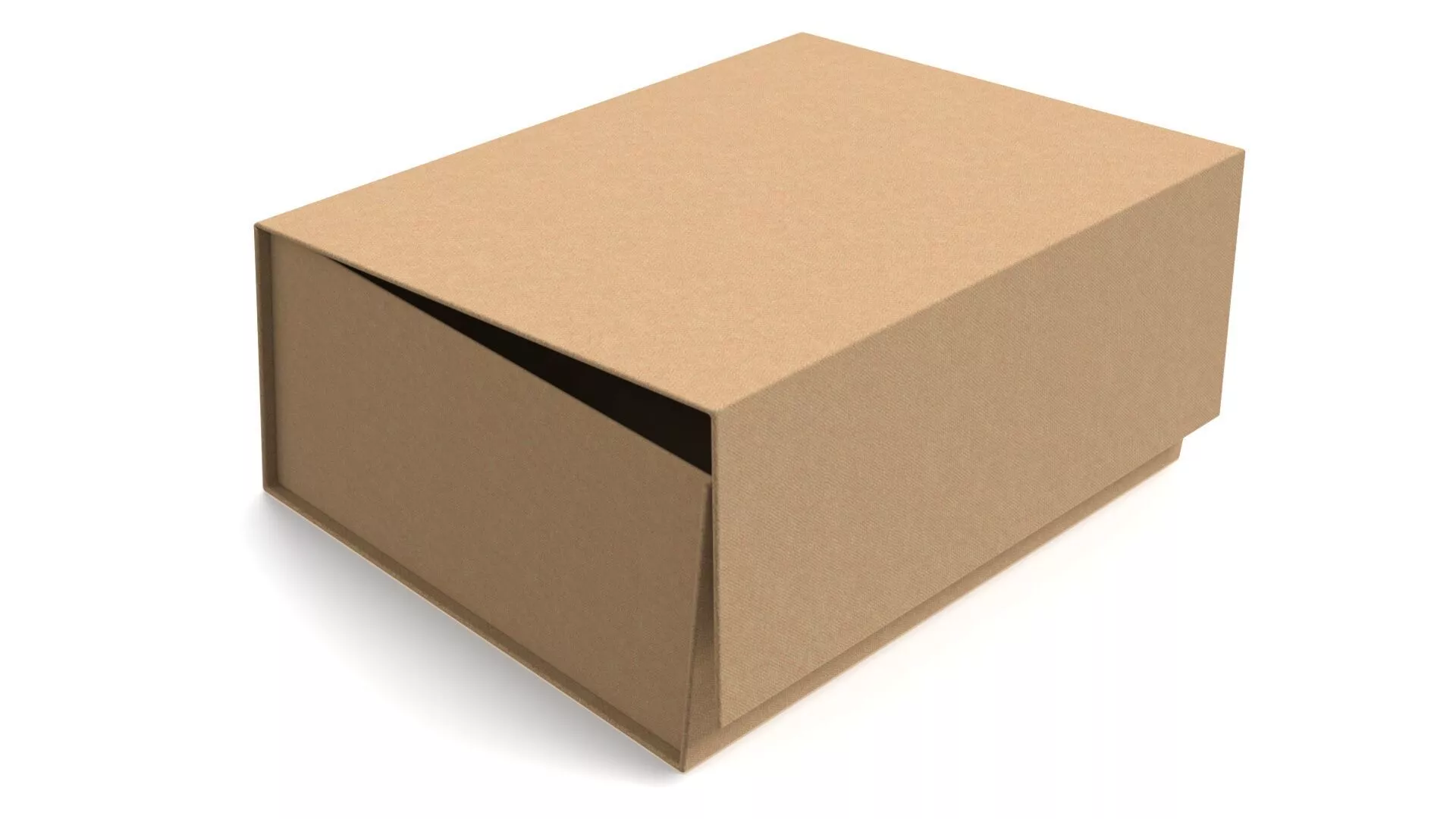 Cardboard Gift Storage Box Rigged for Cinema 4D 3D model
