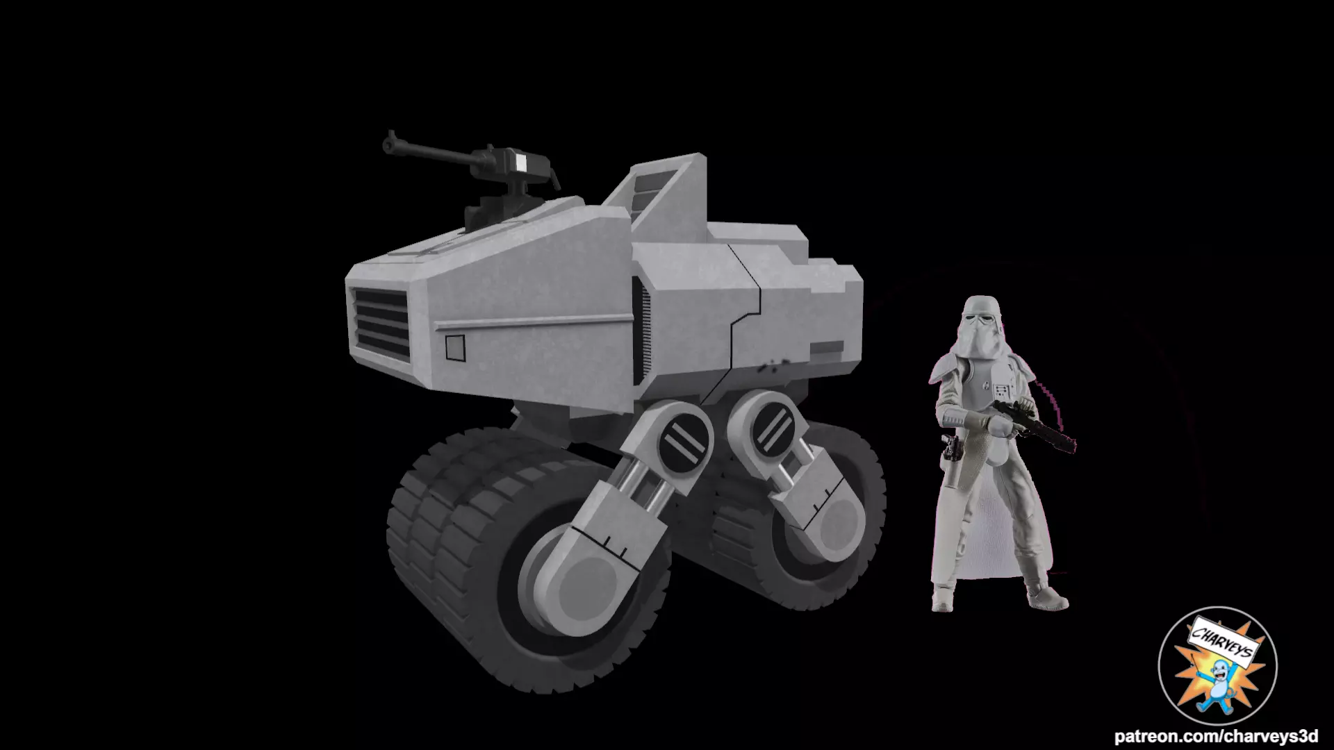 Star Wars MTV 7 Mini Rig for 4 and 6 inch figures 3D print model