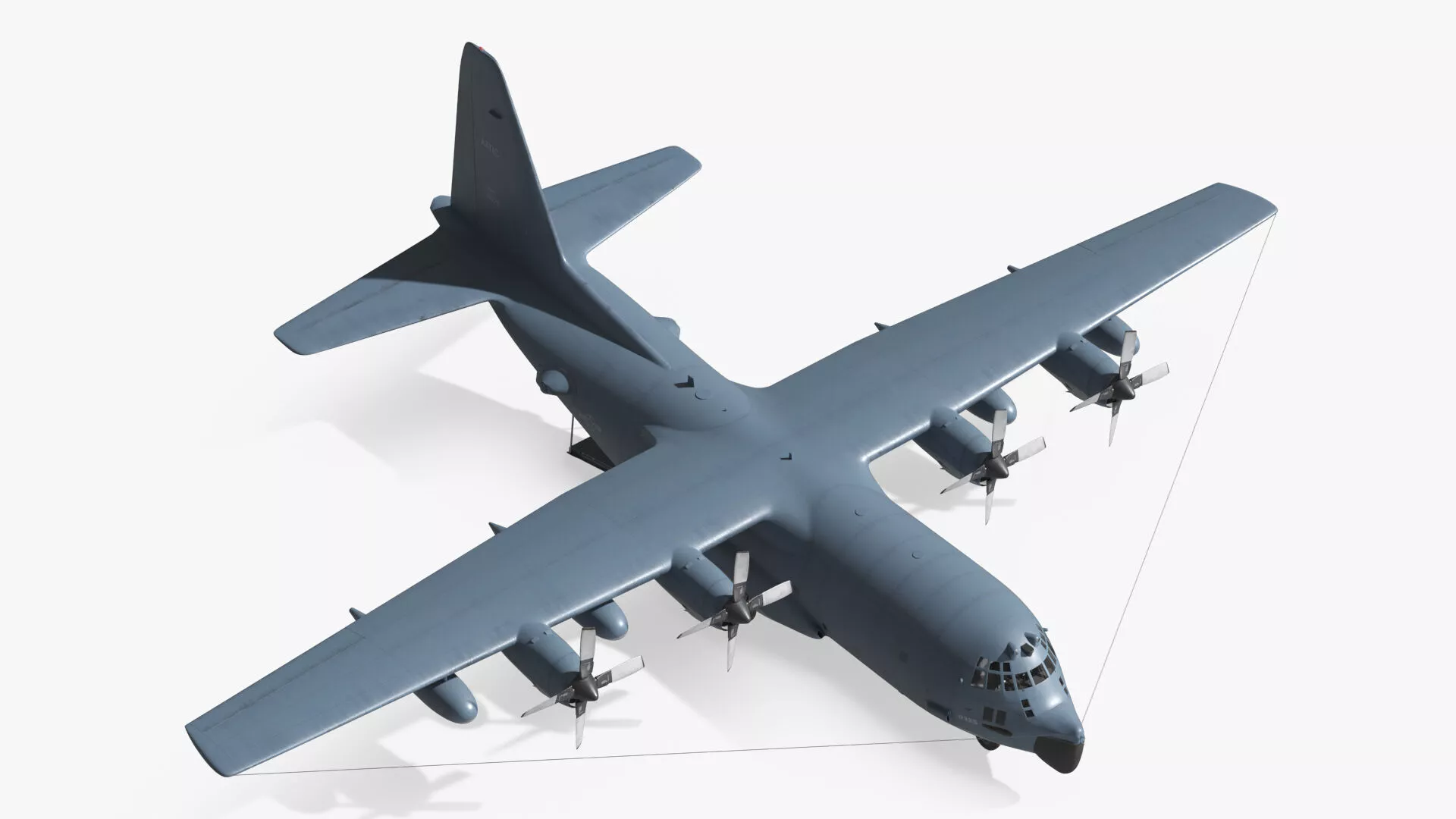 MC 130E Military Cargo Transport Aircraft Rigged for Maya 3D model
