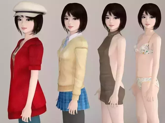 Chiharu various outfit pose 01