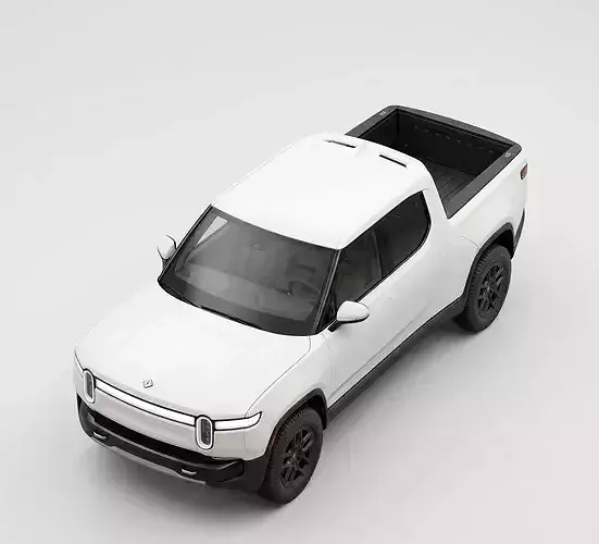 2025 Rivian R1T Electric Pickup Truck Low-poly 3D model 2