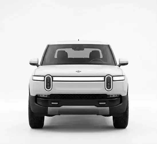 2025 Rivian R1T Electric Pickup Truck Low-poly 3D model 3