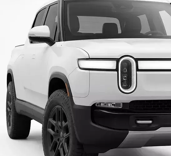 2025 Rivian R1T Electric Pickup Truck Low-poly 3D model 4