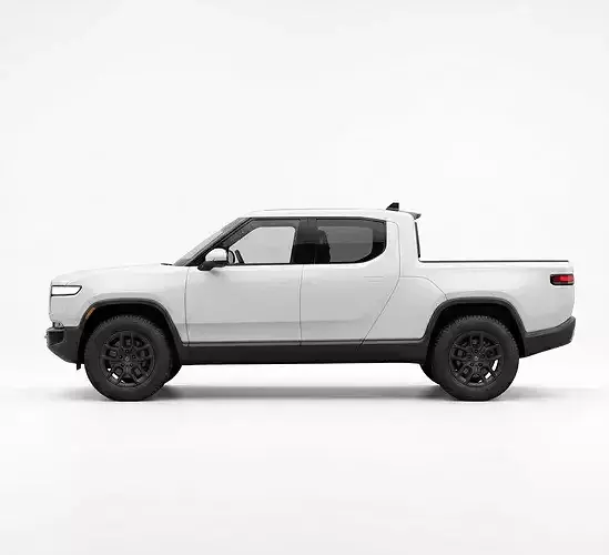 2025 Rivian R1T Electric Pickup Truck Low-poly 3D model 6
