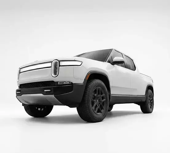 2025 Rivian R1T Electric Pickup Truck Low-poly 3D model 7
