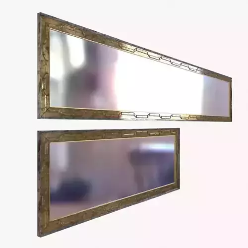 Custom made mirror in metal frame vintage style