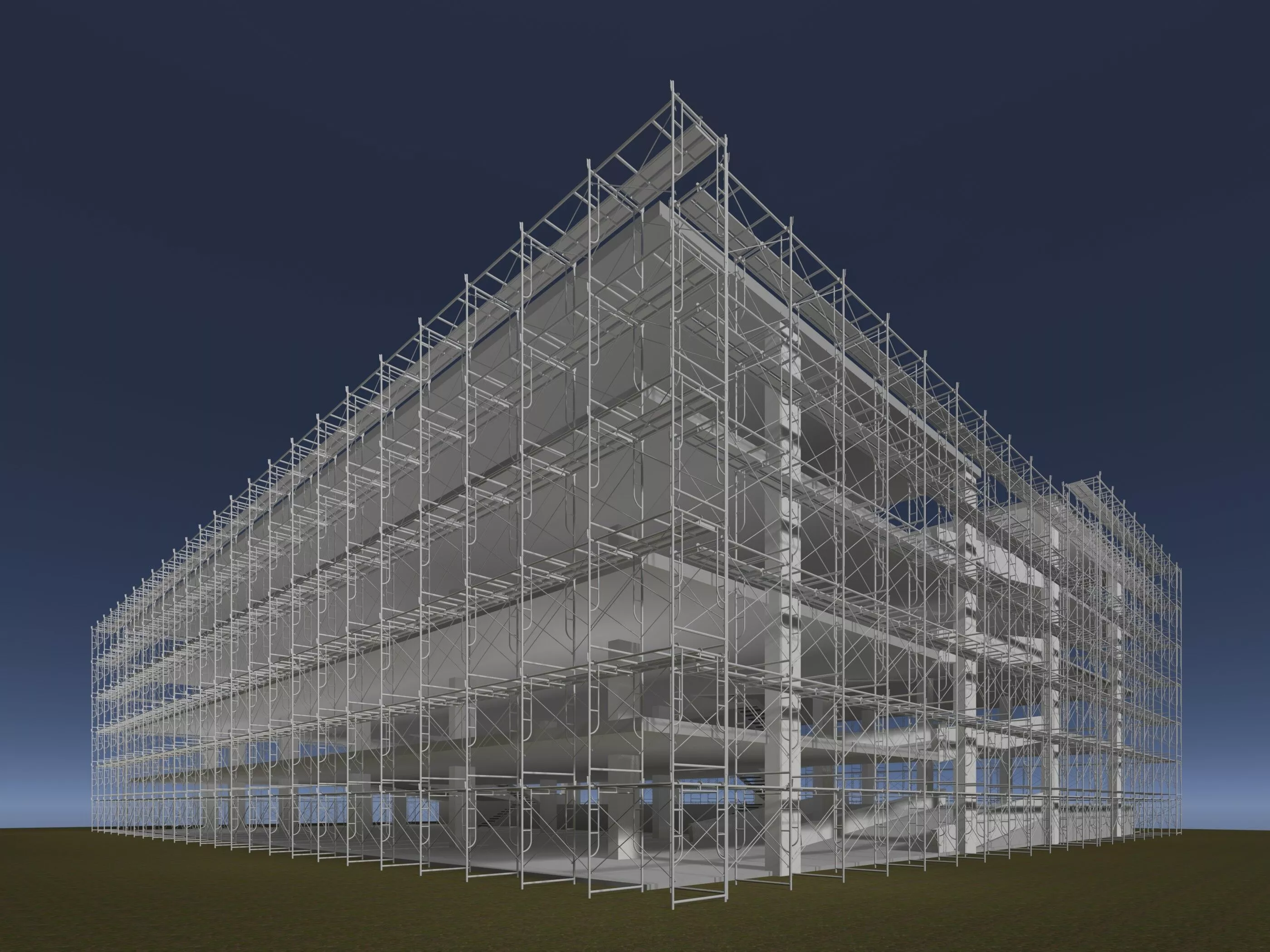 Parking garage building under construction 26-03 3D model