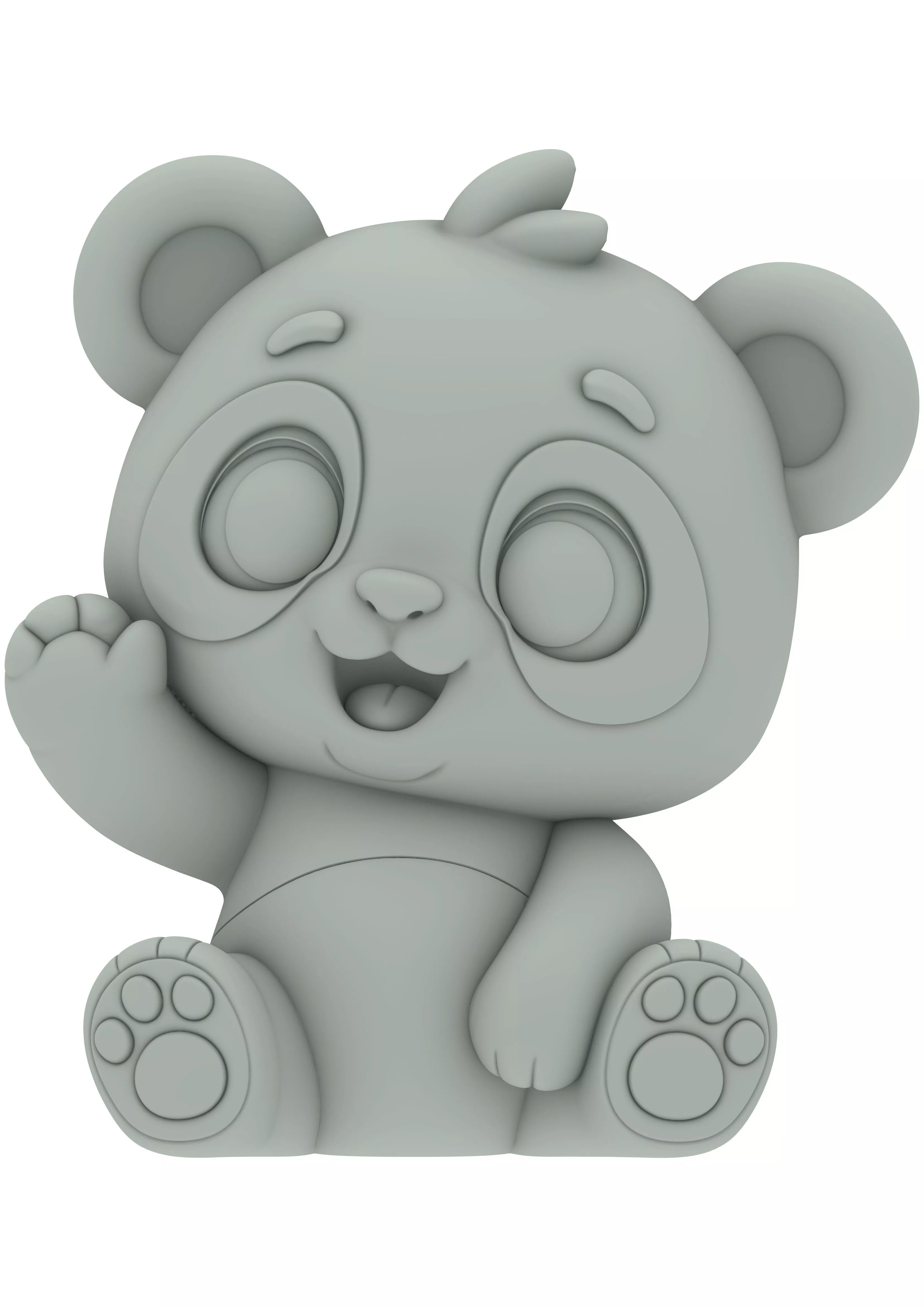 Panda Buddy Stylized Edition Panda 3D print model