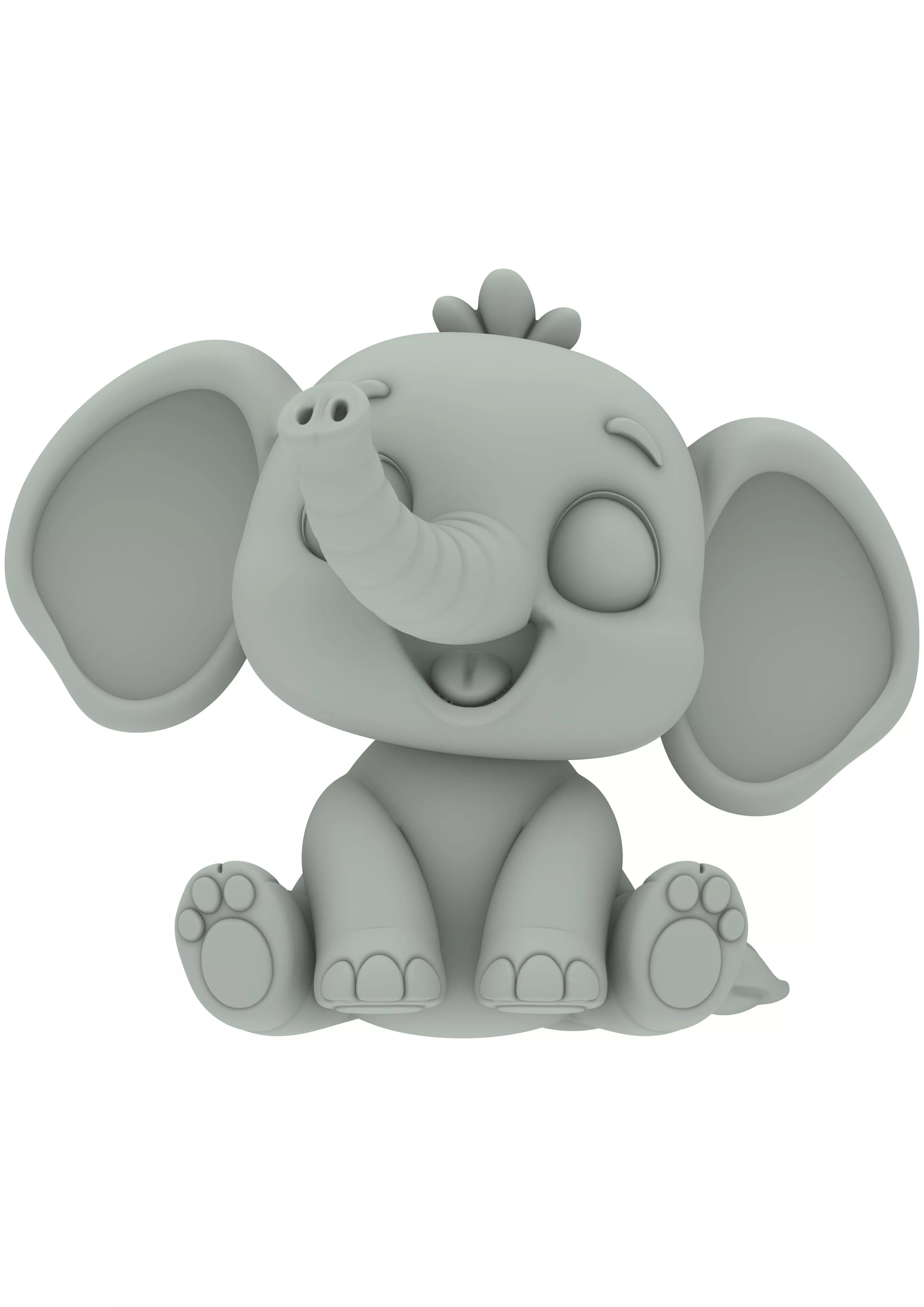 Mini Chibi Elephant Elefant 3D print model