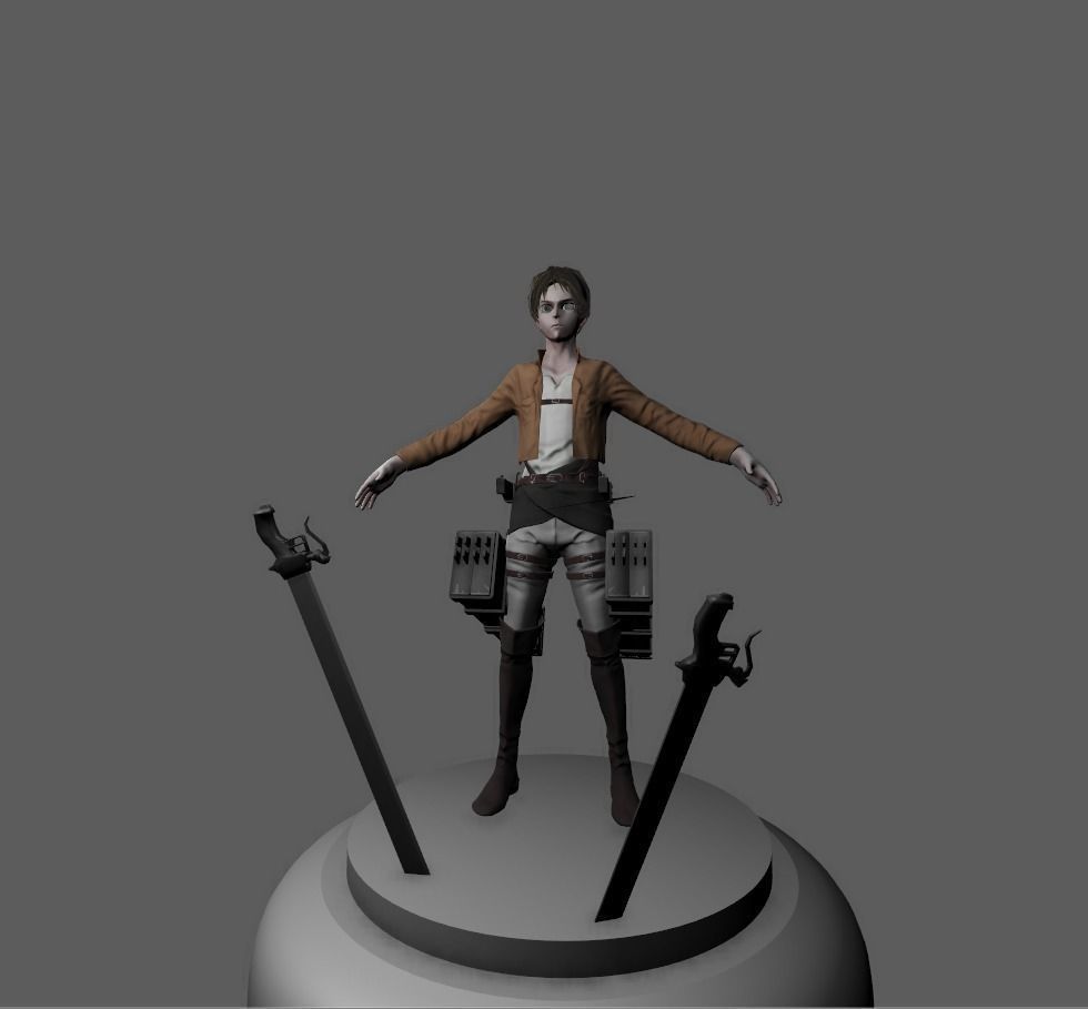 Eren Jaeger from Attack on Titan 3D model_5