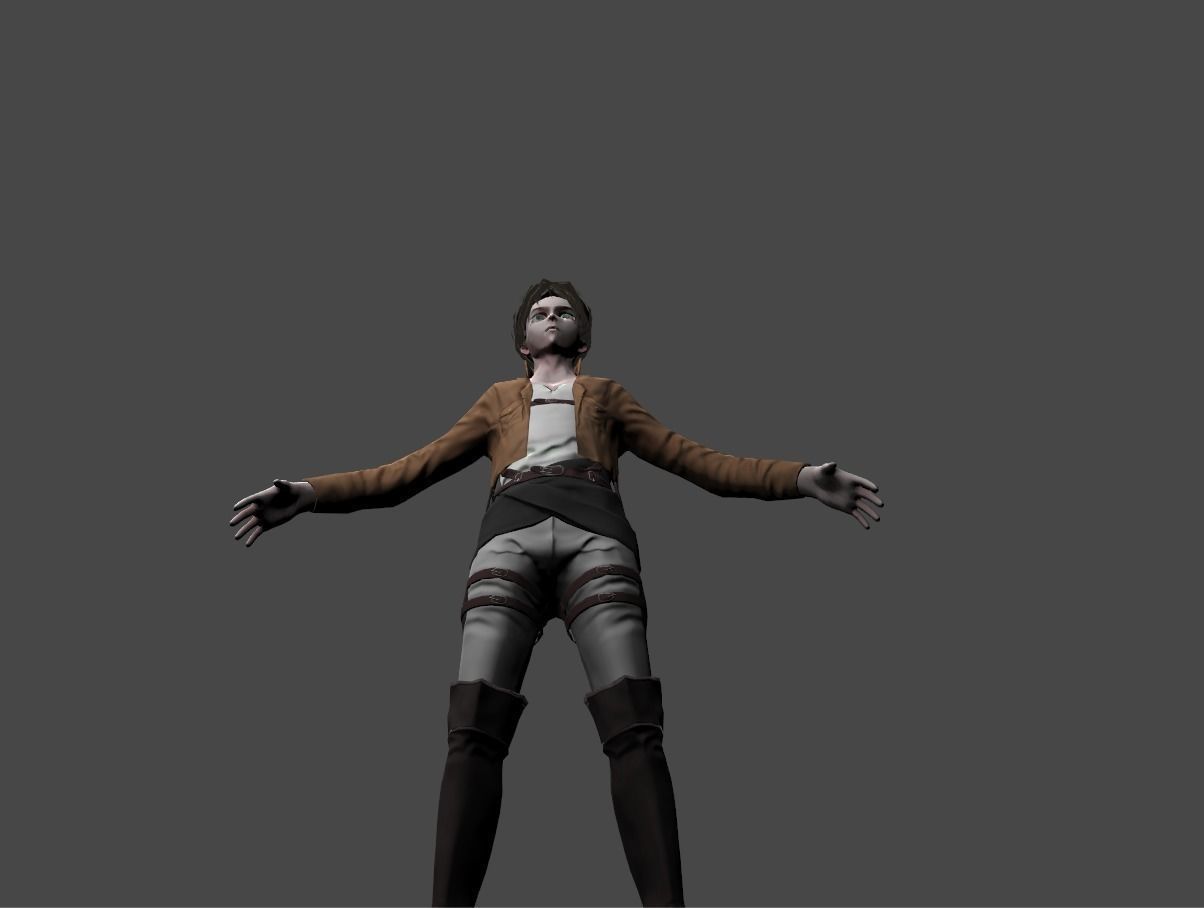 Eren Jaeger from Attack on Titan 3D model_1