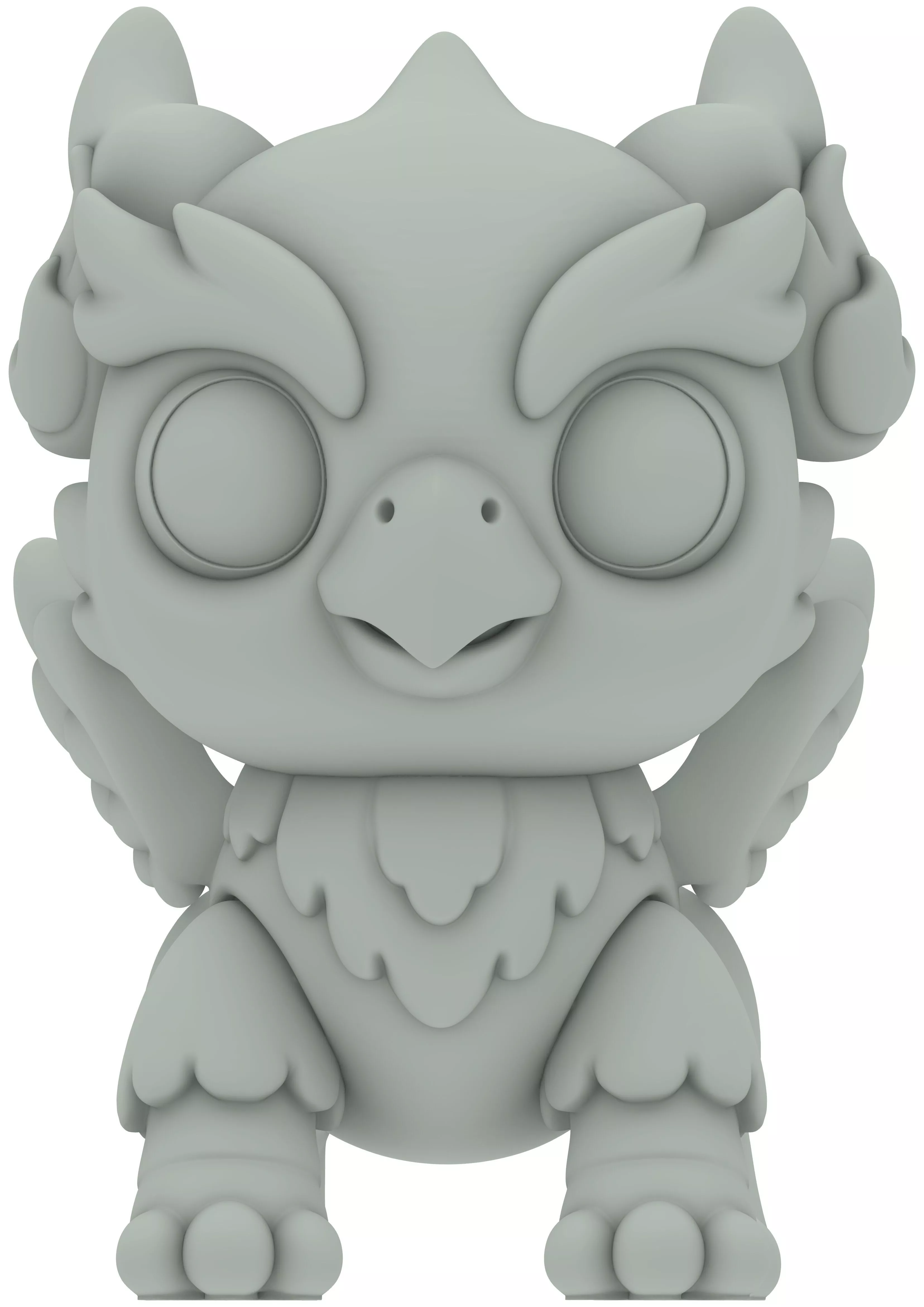 Chibi Mini Dragon Owl Drachen Eule 3D print model