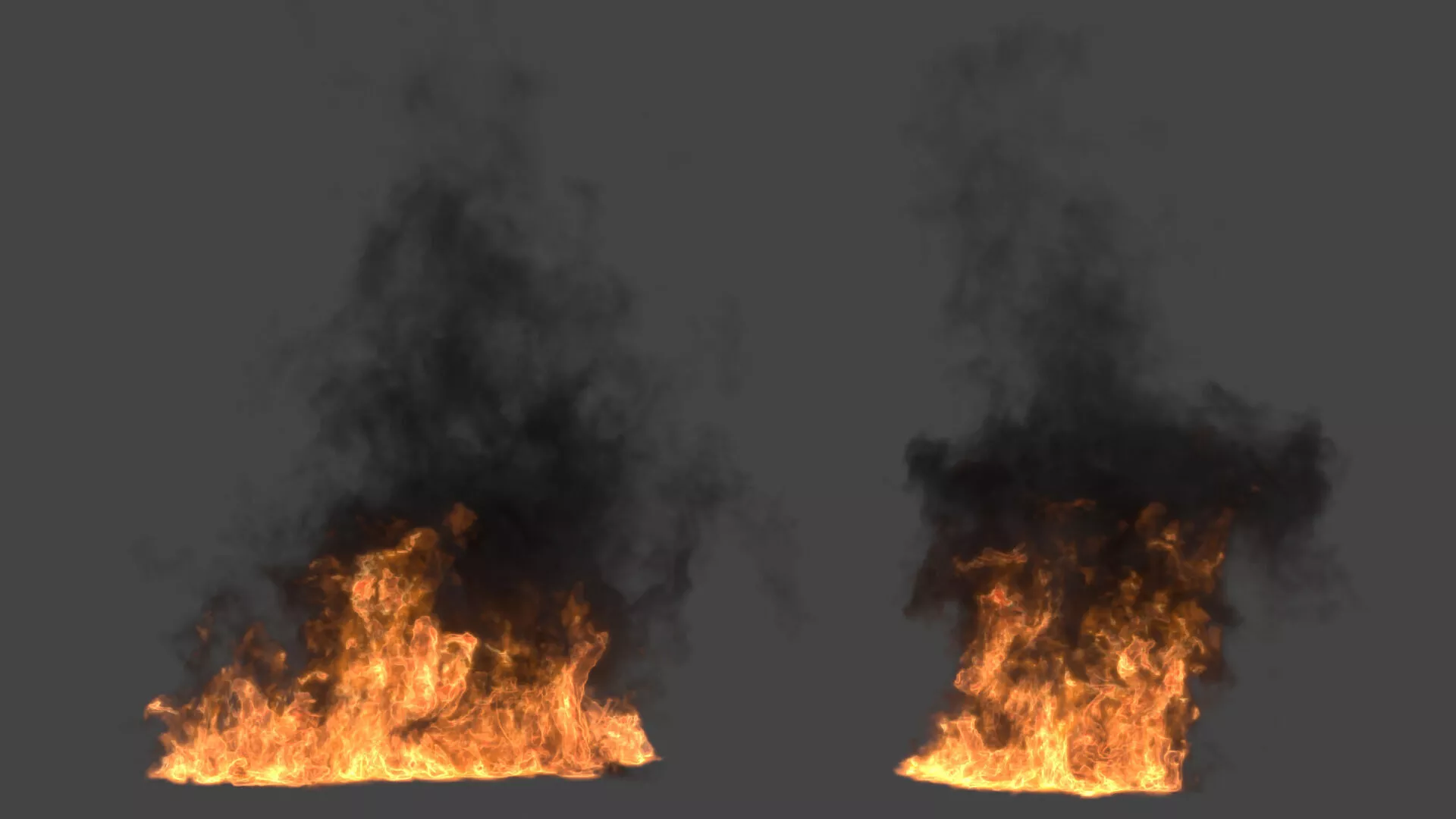 Burning Oil Fire VDB Animated for Blender 3D model