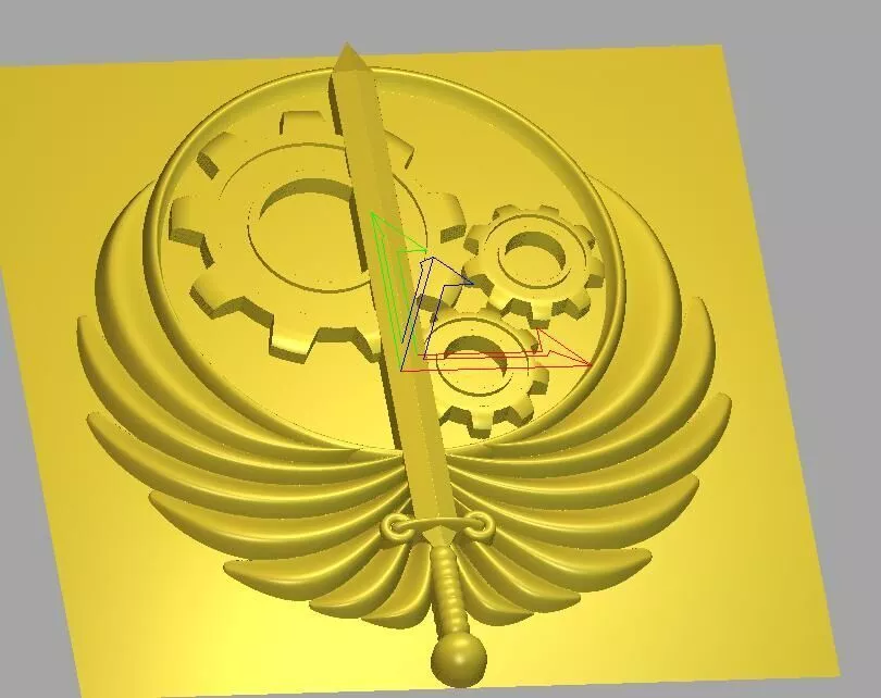 3D STL Model Brotherhood of Steel SciFi Emblem 3D model