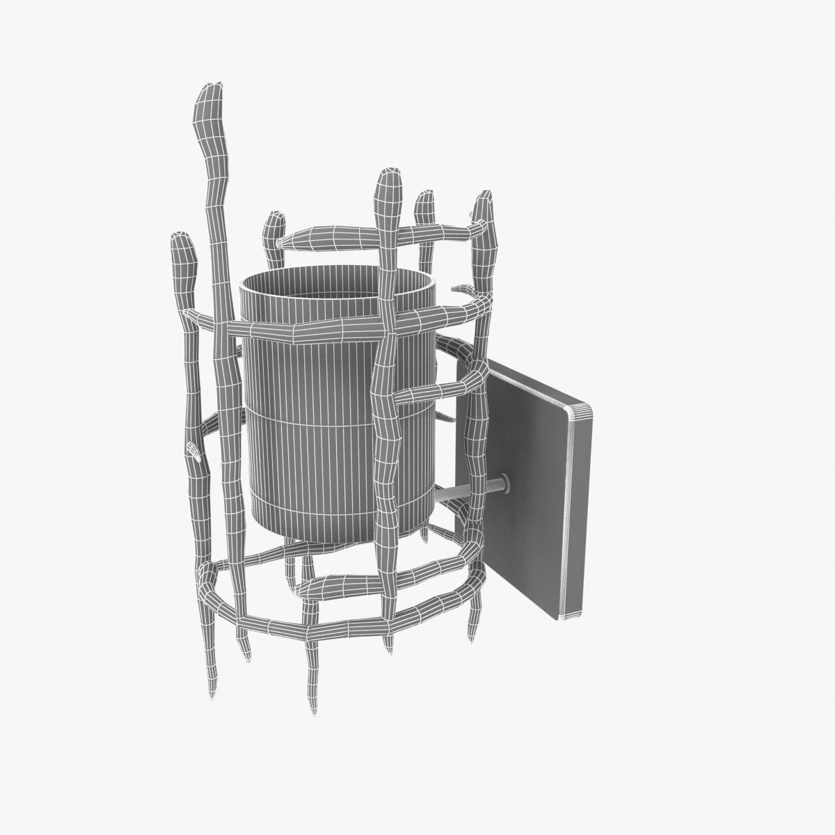 Custom made stalactite style chandelier and sconce 3D model_13