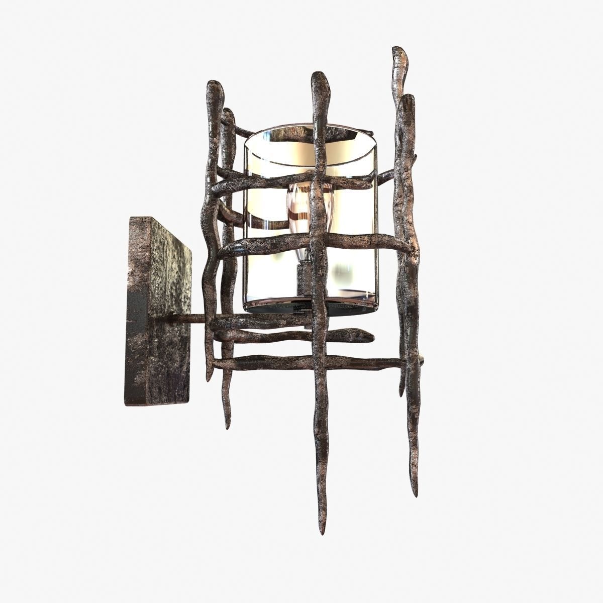 Custom made stalactite style chandelier and sconce 3D model_5