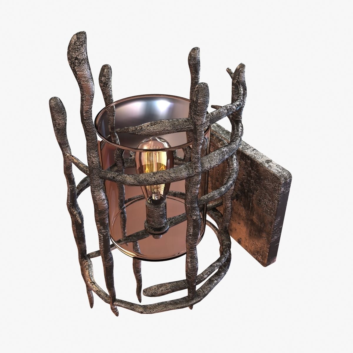 Custom made stalactite style chandelier and sconce 3D model_6