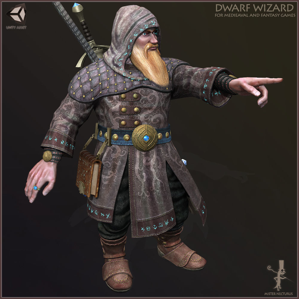 Dwarves Warriors Low-poly 3D model_39