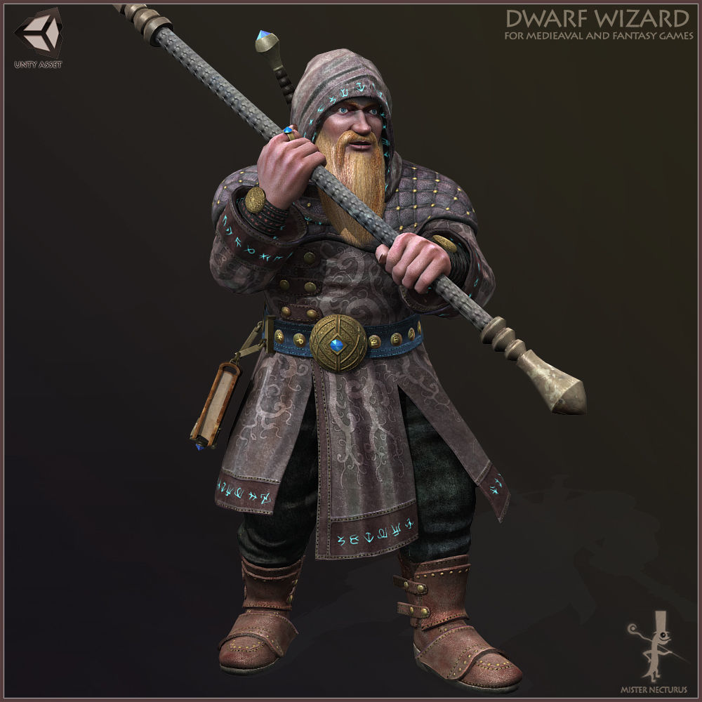 Dwarves Warriors Low-poly 3D model_34