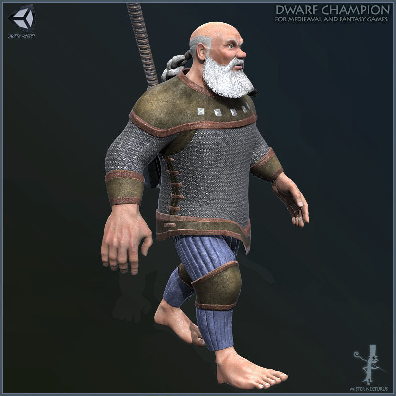 Dwarves Warriors Low-poly 3D model_18