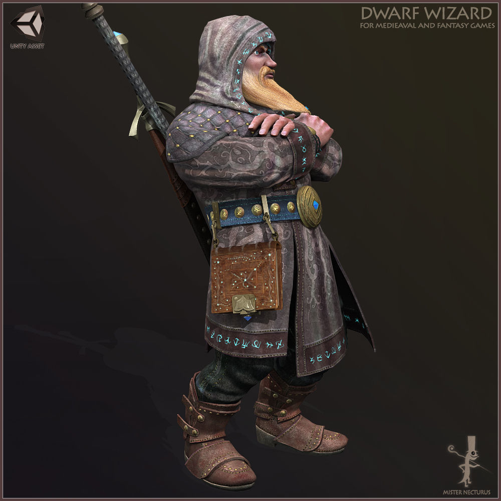 Dwarves Warriors Low-poly 3D model_36