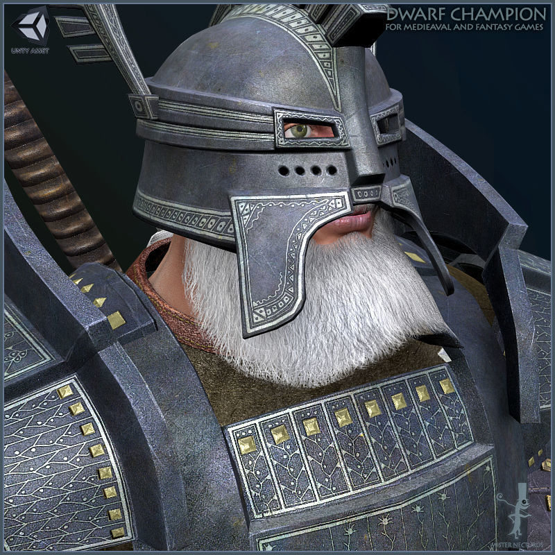 Dwarves Warriors Low-poly 3D model_17