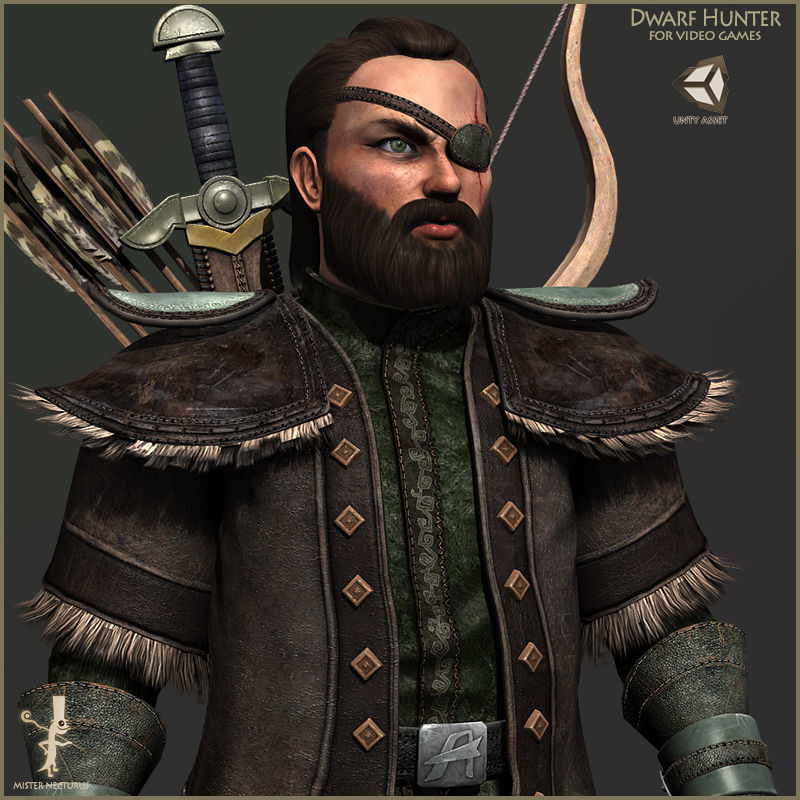 Dwarves Warriors Low-poly 3D model_27