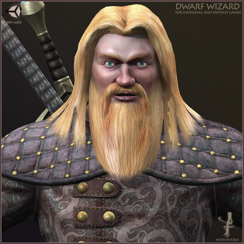 Dwarves Warriors Low-poly 3D model_44