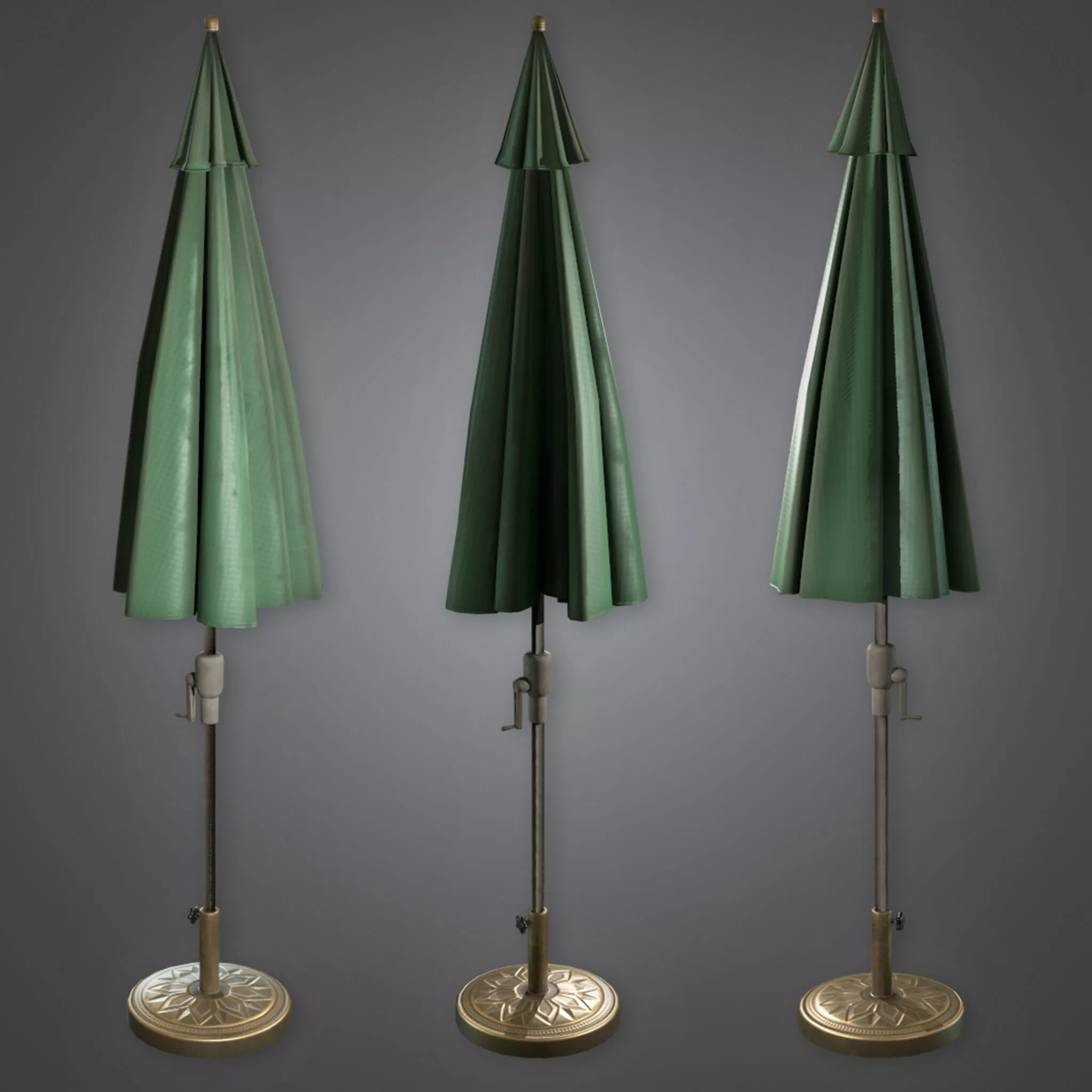Luxury Patio Umbrella - Closed Market Parasol Game Ready 3D print model