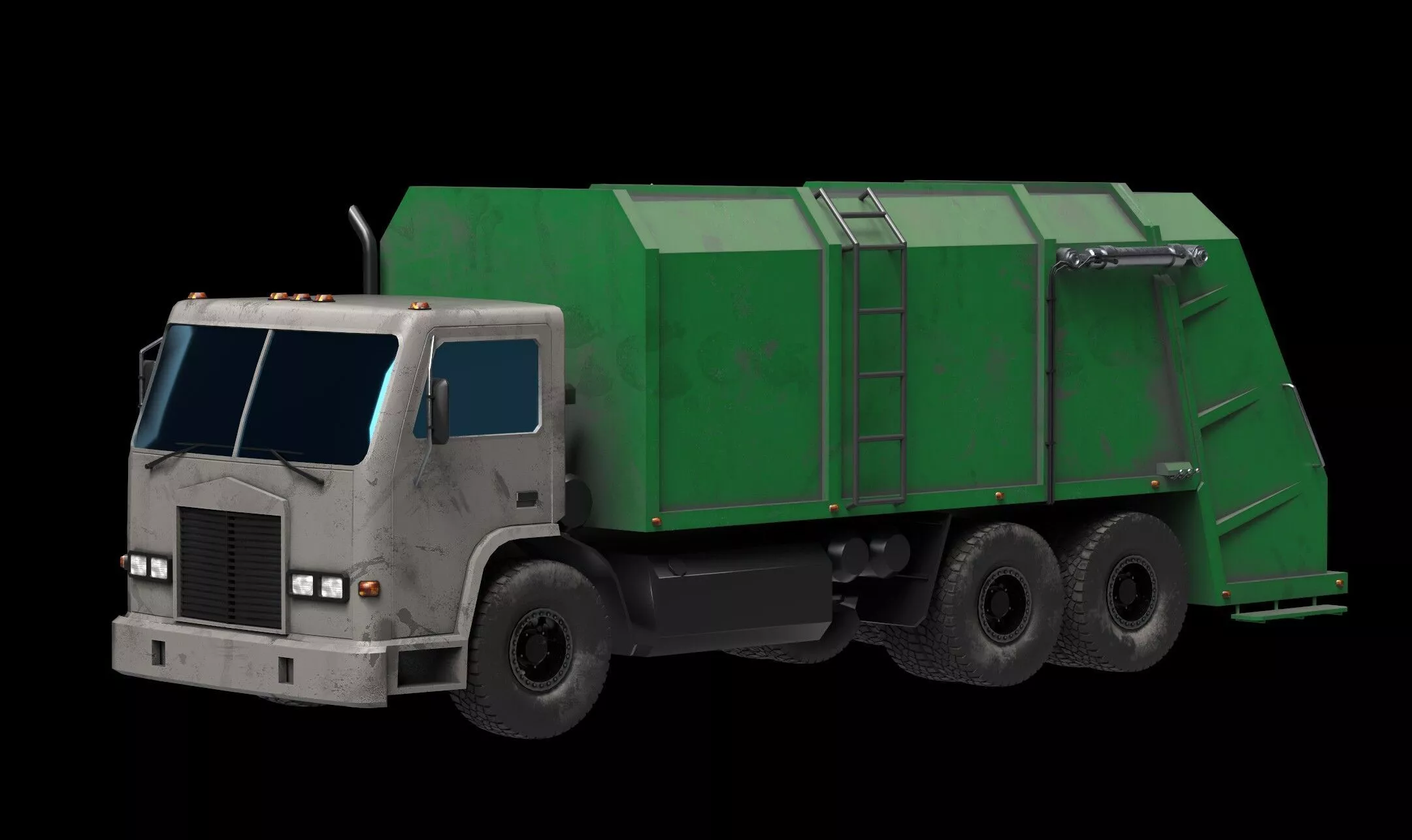 garbage truck Free low-poly 3D model