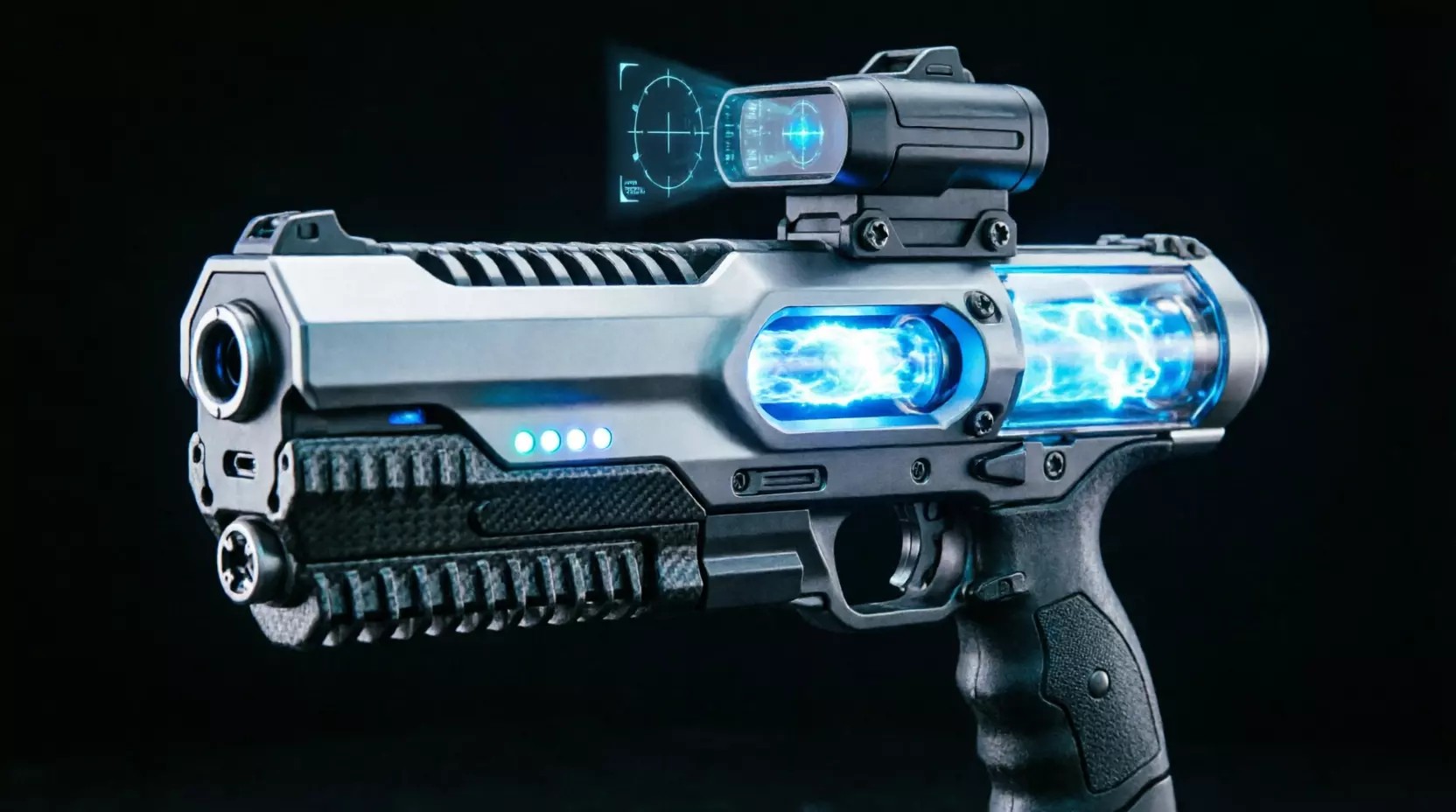 Cyberpunk Laser Pistol - Futuristic Weapon 3D Model Low-poly 3D model