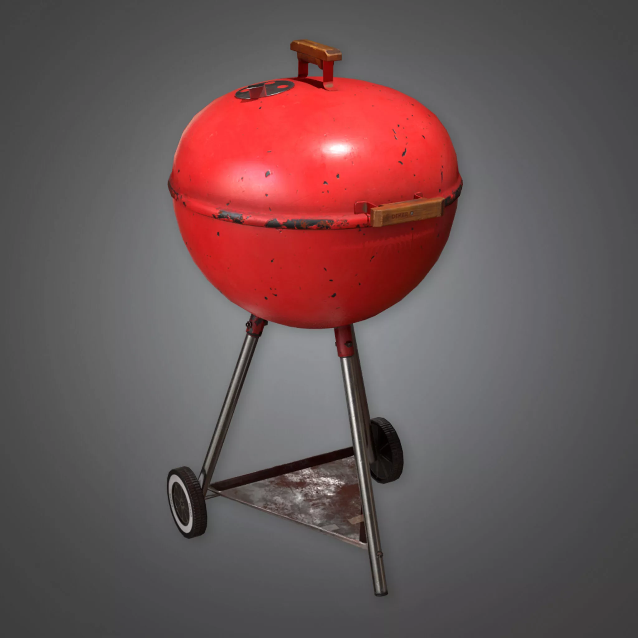 Old Portable BBQ Grill - Retro Backyard Camping Asset 3D print model