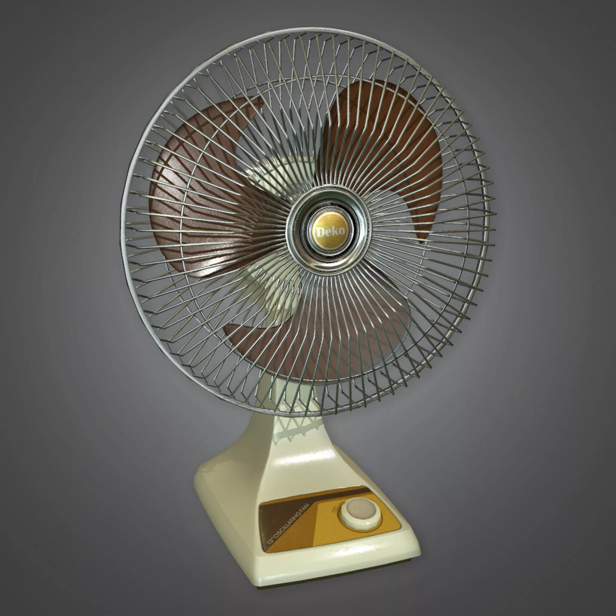 Vintage Retro Table Fan 1970s 1980s Electric Desk Fan 3D print model